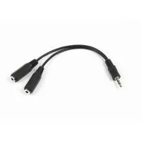 Кабель мультимедійний 3.5mm M to 2x3.5mm F 0.1m Cablexpert (CCA-415-0.1M)