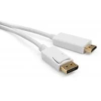 Кабель мультимедійний DisplayPort M to HDMI M 1.8m Vinga (VCPDPHDMI1.8WH)