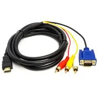 Multimedia cable HDMI M to VGA M + 3xRCA M 1.0m 1080p PowerPlant (CA912018)