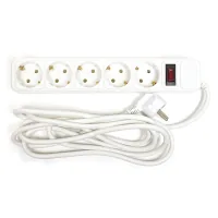 Mains power supply filter PowerPlant 3 m, 5 sockets, European standard (JY-1056/3) (PPSA10M30S5B)