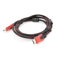 Кабель мультимедійний HDMI M to HDMI M 1.5m V1.4 black/red Merlion (YT-HDMI(M)/(M)NY/RD-1.5m)