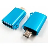 Adapter OTG USB 2.0 AF to Micro 5P blue Dengos (ADP-020)