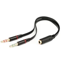 Перехідник 3.5mm F to 2x3.5mm M 0.1m (4pin) Atcom (17488)