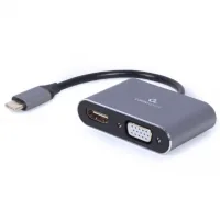 Adapter USB-C to HDMI/VGA, 4K 30Hz Cablexpert (A-USB3C-HDMIVGA-01)