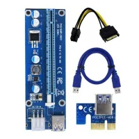 Riser PCI-E x1 to 16x 60cm USB 3.0 Cable SATA to 6Pin Power v.006C Dynamode (RX-riser-006c 6 pin)