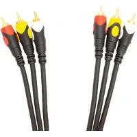 Кабель мультимедійний 3xRCA M to 3xRCA M 1.5m PowerPlant (CA911714)