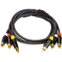 Кабель мультимедійний 3xRCA M to 3xRCA M 1.5m PowerPlant (CA911745)
