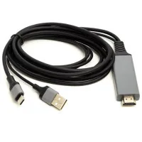 Кабель мультимедійний HDMI M to USB-C + USB2.0 AM 1.0m PowerPlant (CA912025)