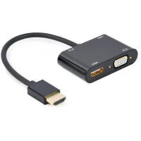 Adapter Cablexpert HDMI to HDMI/VGA+audio 3.5mm (A-HDMIM-HDMIFVGAF-01)
