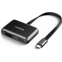 Adapter USB2.0 to HDMI+VGA (HDMI 1.4b 3D/4K*2K30Hz+VGA 1080P60Hz CM303) black Ugreen (70549)