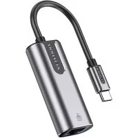 Adapter USB-C to RJ45 Ethernet 1000Mbps Aluminum black Vention (CFNHB)
