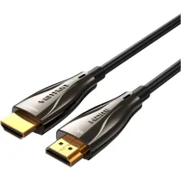 Кабель мультимедійний HDMI M to HDMI M 30.0m V2.0 Optical 4K 60Hz 18Gbps Dolby 7.1 PVC black Vention (ALABT)