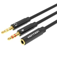 Кабель мультимедійний 3.5mm F to 2x3.5mm M (4pin) Vention (BBTBY)