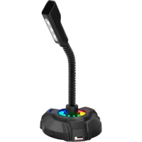 Microphone HP DHP-1100C RGB backlit 3.5mm+USB Black (DHP-1100C)