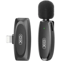 Microphone XO MKF08B with noise suppression lightning Black (XO MKF08B-IP)