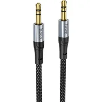 Кабель мультимедійний 3.5mm M to 3.5mm M 1.0m Black HOCO (6942007608800)
