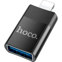 Adapter UA17 Lightning M to USB F USB2.0 no data transfer Black HOCO (6931474761989)