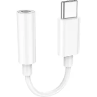 Adapter USB-C to 3.5mm F LS35 white HOCO (6931474790767)