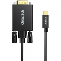 Кабель мультимедійний USB-C to VGA M 1.8m black Choetech (XCV-1801-BK)