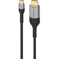 Кабель мультимедійний USB-C to HDMI M 1.8m grey Promate (mediacord-8k.grey)