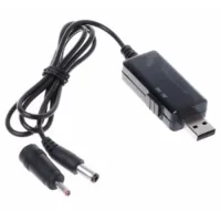 Кабель живлення USB to DC 5.5x2.5mm + 3.5x1.35mm 9V-12V 0.8m 18W Kingda (KD-USB-DC9/12)