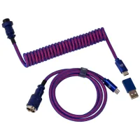 Data cable USB 2.0 AM to USB-C 1.08m Premium Coiled Aviator Straight purple Keychron (CAB1_KEYCHRON)