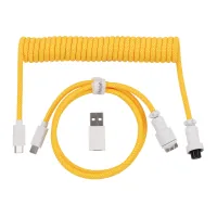 Data cable USB-C + USB A to USB-C 1.36m Coiled Aviator yellow Keychron (CAB16_KEYCHRON)