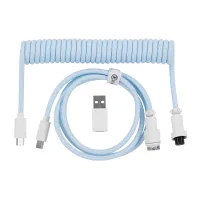 Data cable USB-C + USB A to USB-C 1.36m Coiled Aviator blue Keychron (CAB19_KEYCHRON)