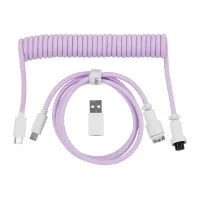 Data cable USB-C + USB A to USB-C 1.36m Coiled Aviator purple Keychron (CAB17_KEYCHRON)