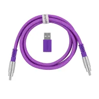 Data cable USB-C + USB A to USB-C 1.0m Double-Sleeved Geek purple Keychron (CAB23_KEYCHRON)