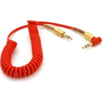 Кабель мультимедійний 3.5mm M to 3.5mm M 1.5m 90° corner red Voltronic (YT-AUXSGJ(M)/(M)-1.5-R)
