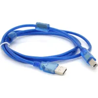 Printer cable USB 2.0 AM/BM 1.5m 2x ferrite transparent Voltronic (YT-AM/BM-1.5T)