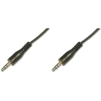 Кабель мультимедійний 3.5mm M to 3.5mm M 2.5m black Digitus (AK-510100-025-S)