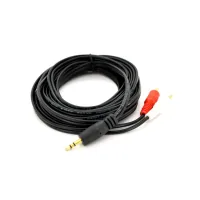 Кабель мультимедійний 3.5mm M to 2xRCA M 3.0m black Voltronic (YT-3.5(M)/2хRCA(M)-3.0Cu)
