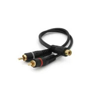 Кабель мультимедійний 1xRCA F to 2xRCA M 0.2m black Voltronic (YT-RCA(F)/2хRCA(M)-0,2CuB)