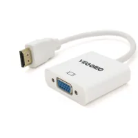 Перехідник HDMI M to VGA F 0.25m white VEGGIEG (YT-C-H-V1W)