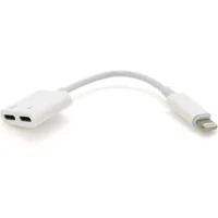 Перехідник Lightning M to 2xLightning F 0.05m white Voltronic (J008/2L)
