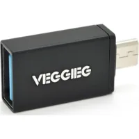 Adapter USB 2.0 AF to Micro 5P M OTG black VEGGIEG (V-OT01)