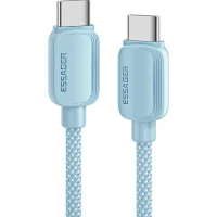 Дата кабель USB-C to USB-C 2.0m 100W blue Essager (EXCTT1-WLA03-P)