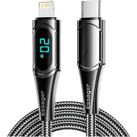 Data cable USB-C to Lightning 1.0m 20W Digital Display black Essager (EXCTL-YD01)