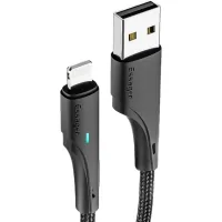 Дата кабель USB 2.0 AM to Lightning 0.25m 2.4A black Essager (EXCL-LSB01)