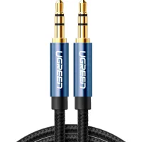 Кабель мультимедійний 3.5mm M to 3.5mm M 0.5m 90° corner AV112 blue Ugreen (60178)