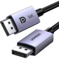 Кабель мультимедійний DisplayPort M to DisplayPort M 1.0m v2.1 16K DP118 black Ugreen (15383)