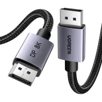 Кабель мультимедійний DisplayPort M to DisplayPort M 1.0m V1.4 8K60Hz DP120 black Ugreen (25903)