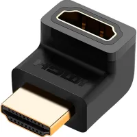 Adapter HDMI M to HDMI F 90° corner UP HD112 black Ugreen (20110)