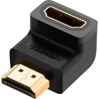 Adapter HDMI M to HDMI F 90° corner Down HD112 black Ugreen (20109)