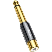Перехідник 6.35mm M to RCA F AV169 black Ugreen (80731)