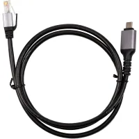 Data cable USB-C to RJ45 Ethernet 1.0m PowerPlant (CA914913)