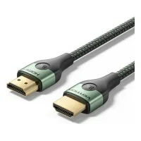 Кабель мультимедійний HDMI M to HDMI M 1.5m 8K60Hz ultra thin cotton braided green Vention (ALOGG)