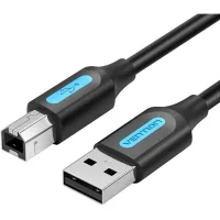 Printer cable USB 2.0 AM/BM 5.0m black Vention (COQBJ)